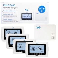 Aproape nou: Termostat inteligent PNI CT440 fara fir, cu WiFi, control 4 zone prin