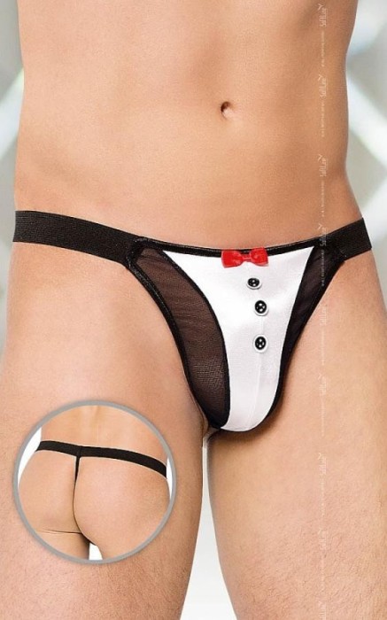 Chiloti Fantezie String Ospatar, Negru, S/L