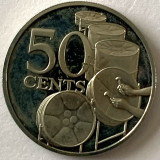 TRINIDAD &amp; TOBAGO 50 CENTS 1974 PROOF, America Centrala si de Sud, Cupru-Nichel