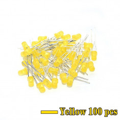 100 bucati x Led-uri 3mm (culoare: GALBEN) (L.4030K)