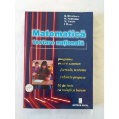 D. Savulescu - Matematica - testarea nationala - Editura Meteor Press