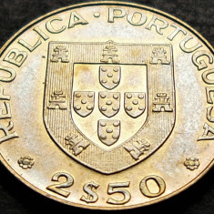 Moneda COMEMORATIVA 2,5 ESCUDOS - PORTUGALIA, anul 1977 * cod 4995 A