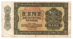 Germania Germany Democratic Republic 1 Mark 1948 P-9b Seria 0393074 Foarte Rara