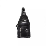 Cumpara ieftin Borseta / crossbody din piele naturala, de umar, pe o parte, negru, 30/18, Magrot 125