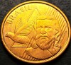 Moneda 5 CENTAVOS- BRAZILIA, anul 2014 *cod 1767 = Joaqu&iacute;m Jos&eacute; da Silva Xavier, America Centrala si de Sud