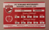M5 - Abonament stadionul Dinamo Bucuresti sezonul 2015/2016 - piesa de colectie!