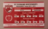 QW13 8 - Abonament stadionul Dinamo Bucuresti 2015/2016 - piesa de colectie!