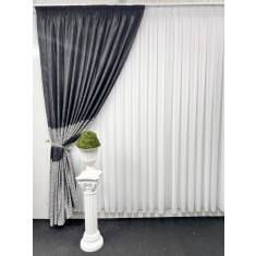 Draperie Byblos, negru&amp;amp;amp;argintiu