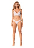 Set Sutien Si Chilotei Sexy Din Dantela Heavenlly, Alb, XS/S, Obsessive