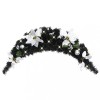 VidaXL Arcadă de Crăciun cu lumini LED, negru, 90 cm, PVC