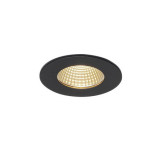 Spot incastrat, PATTA-I Ceiling lights, black recessed fitting, LED, 3000K, round, matt black, 38&deg;, incl. driver,, SLV