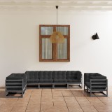 vidaXL Set mobilier de grădină cu perne, 8 piese, lemn masiv de pin 3076511