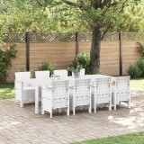 VidaXL Set de masă pentru grădină 9 pcs Gri deschis Ratan Polt