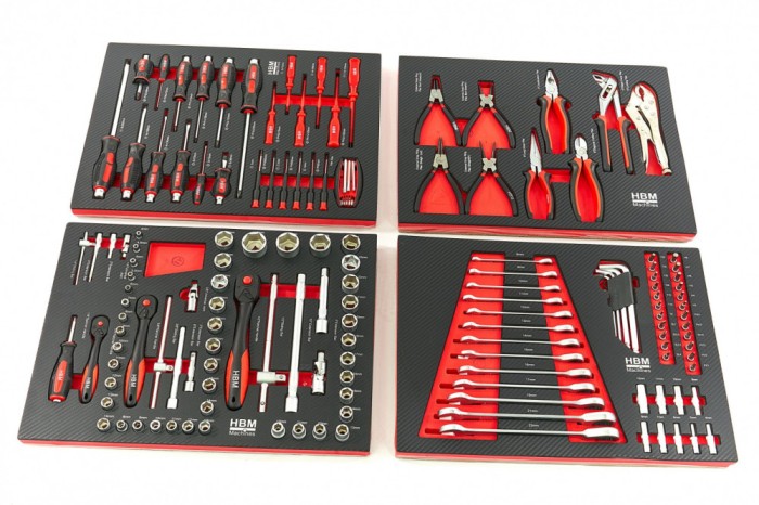 Set module pentru dulap scule 4 buc 154 piese