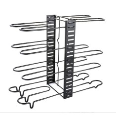 Etajera multifunctionala cu organizator extensibil pentru tigai,oale, negru foto