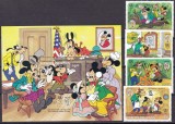 Caicos 1985 Disney Twain MI 80-83 + bl.12 MNH