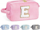 LIFE Personalizat Mare Cute Roz Machiaj Geantă - Inițial Cosmetic Travel Bag Lar, Oem