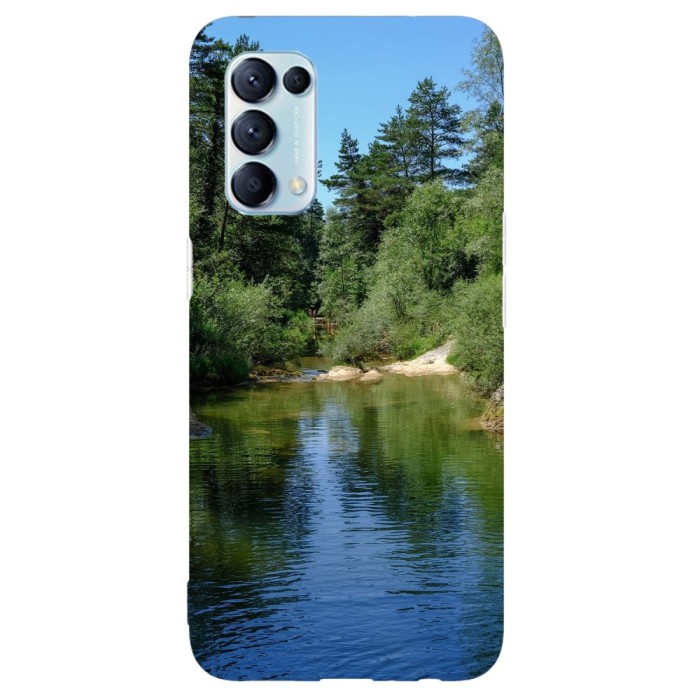 Husa compatibila cu Oppo A74 5G model Beautiful River scenery, Silicon, TPU, Viceversa