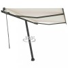 VidaXL Copertină autonomă retractabilă automat, crem, 300x250 cm 3069707