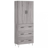 Cumpara ieftin Dulap inalt, gri sonoma, 69,5x34x180 cm, lemn compozit