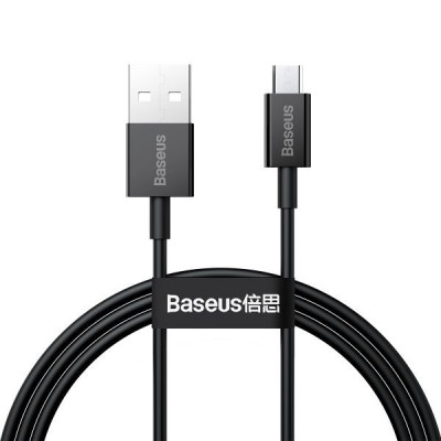 Cablu alimentare si date Baseus Superior, Fast Charging, USB la Micro-USB 2A 1m, Negru foto