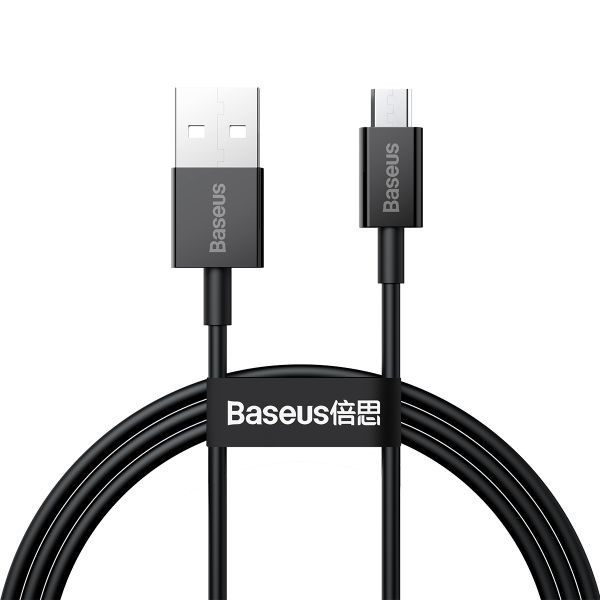 Cablu alimentare si date Baseus Superior, Fast Charging, USB la Micro-USB 2A 1m, Negru