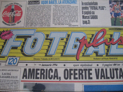 Fotbal Plus (nr.120, 11-18 ianuarie 1994) foto