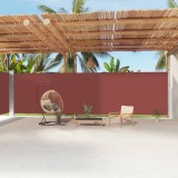 VidaXL Copertină laterală retractabilă, maro, 220x1200 cm