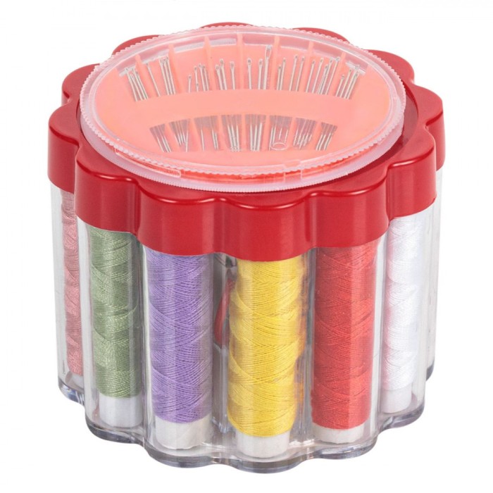Set Croitorie, 12 Bucăți, Multicolor, Cu Foarfecă și Ace