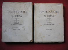 Toate poeziile lui Nicolae Iorga - Valenii de Munte 1939 - 1940 (2 volume) foto