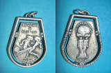 5156-Medalia Fotbal AICVS&ndash;Per Ludos Fraternitas Belgia. Primii ani de Fotbal., Dreptunghiular, Lemn