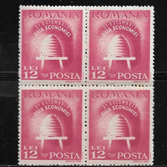 ROMANIA 1947 - ZIUA ECONOMIEI, BLOC, MNH - LP 223