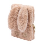 Jurnal AstraBag A5 Pufos cu Lăcățel, 96 File, Design Iepuraș, Bej, Textil