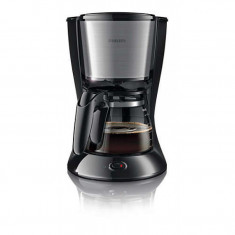 Cafetiera Philips Daily Collection HD7462/20, putere 1000 W, capacitate 1.2 l, negru/metalic foto