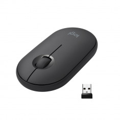 Mouse wireless Logitech Pebble M350, Grafit foto