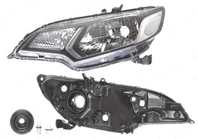 Far Honda Jazz/Fit, 09.2015-, fata, Stanga, H4+W5W+WY21W; electric; fara motoras, DEPO foto