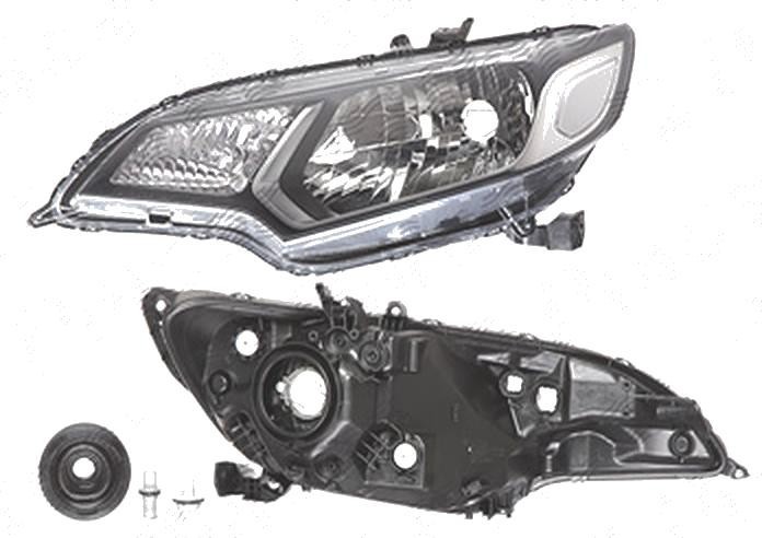 Far Honda Jazz/Fit, 09.2015-, fata, Stanga, H4+W5W+WY21W; electric; fara motoras, DEPO