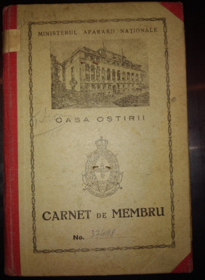 Casa Ostirii, Carnet de membru - 1943 foto