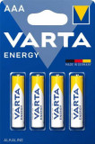 Baterii Aaa Varta Energy, Alcaline, R3, 1,5 V, Blister 4 Baterii