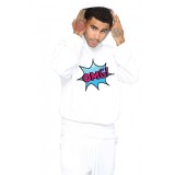 Hanorac Barbati Alb - OMG - 2XL