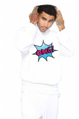 Hanorac Barbati Alb - OMG - XL