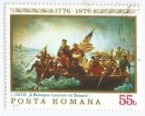 *Romania, LP 904/1976, Bicentenarul Revolutiei Americane, 55 bani, eroare, oblit.