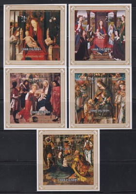 Cook Insule 1977 - Crăciun, 5 Colite, MNH foto