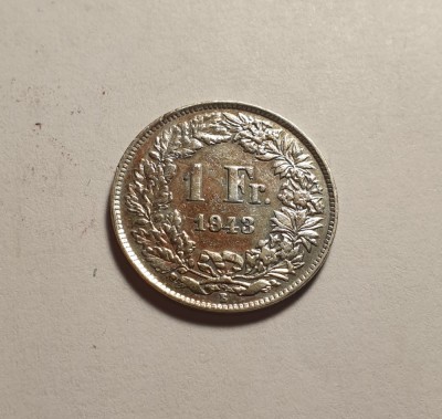 Elvetia 1 Franc 1943 Frumos foto