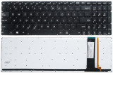 Tastatura Laptop, Asus, R501, R501V, R501VB, R501VJ, R501VZ, R501VM, iluminata, layout US