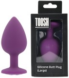 ​Dop anal din silicon Toosh, mare, violet, 9,4 cm, Large