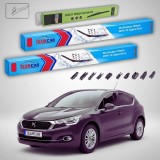 Cumpara ieftin Ștergătoare Citro&euml;n DS 4 NX_ Hatchback 2015-prezent | Set Față și Spate Flat Premium &ndash; TeamCar&reg;
