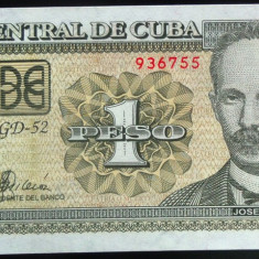 Bancnota exotica 1 PESO - CUBA, anul 2003 * Cod 208 = UNC