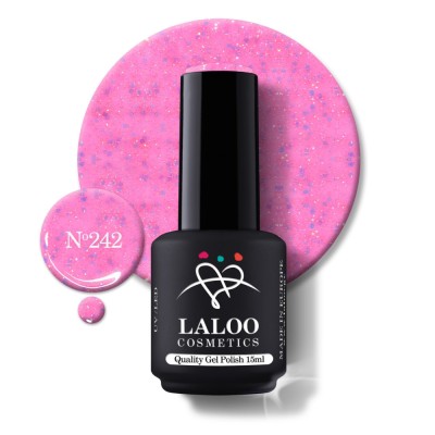 242 Pink Fuschia Glitter | Laloo gel polish 15ml foto