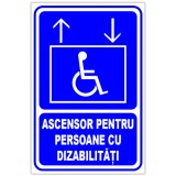 Semn pentru ascensor de persoane cu dizabilitati